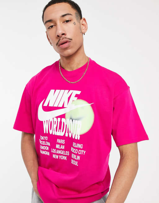 World Tour Pack - T-shirt oversize à imprimé graphique Nike pour