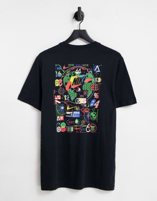 Nike Worldwide Icons back print t-shirt in black