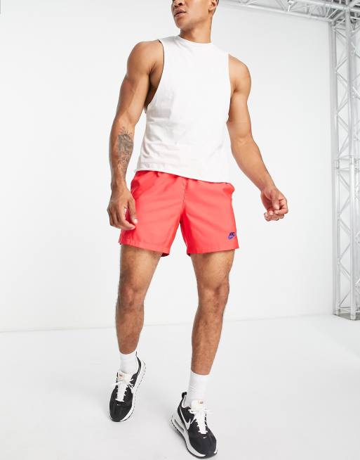 Solid red nike on sale shorts