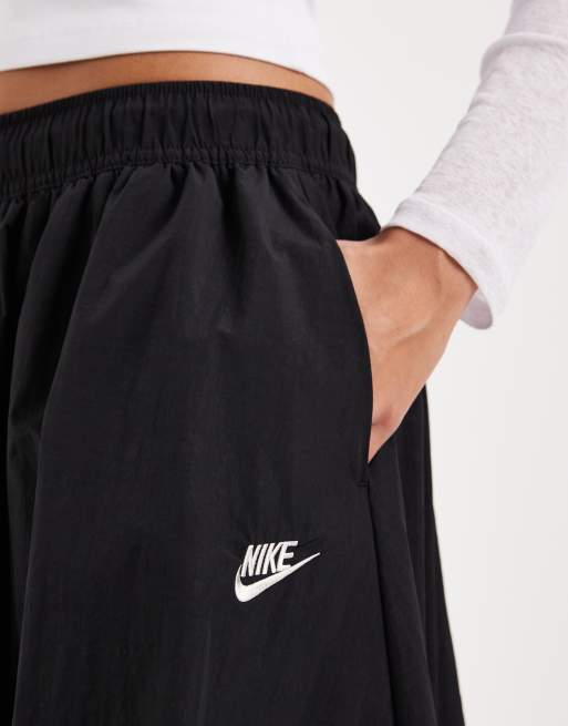 Nike woven full length bubble skirt in black , 4 of 5