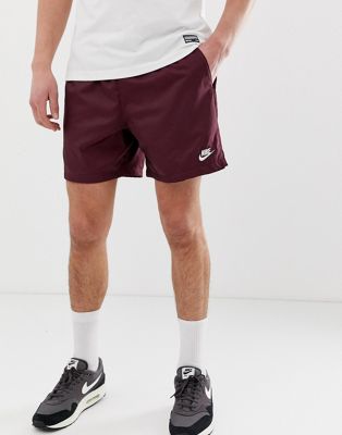 Nike Woven Logo Shorts Burgundy | ASOS