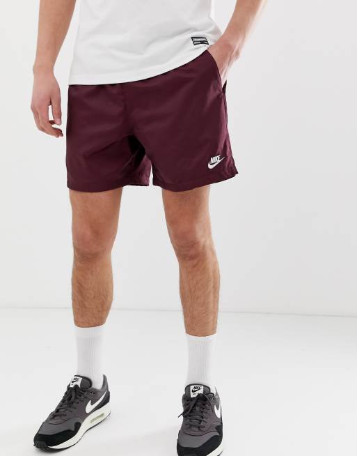 Nike woven on sale logo shorts burgundy