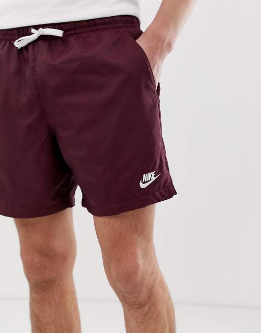 Nike woven on sale logo shorts burgundy