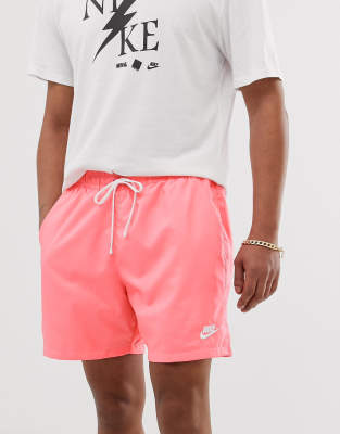 nike pink woven shorts