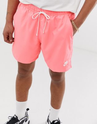pink nike woven shorts