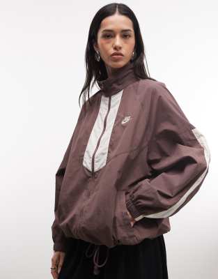 Nike Woven Running Jacket In Brown