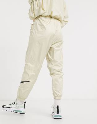 nike woven swoosh grey cargo pants with belt