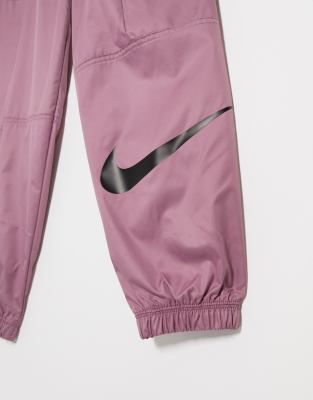 nike woven swoosh black cargo pants with belt