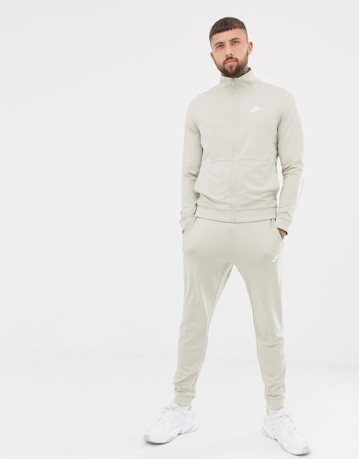 Nike cheap tracksuit beige