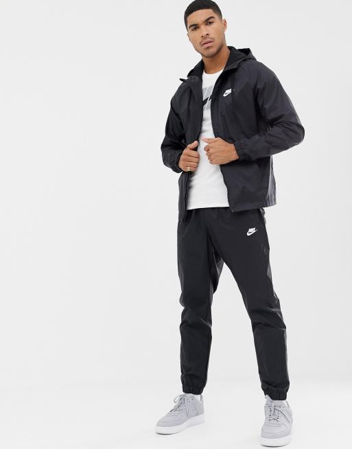 Nike woven tracksuit cheap set in black