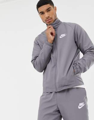 nike woven tracksuit grey