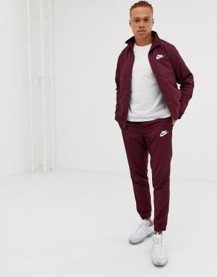 nike woven tracksuit red