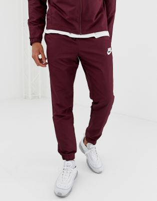nike woven tracksuit red