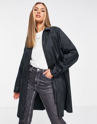 Nike woven trench coat in black | ASOS