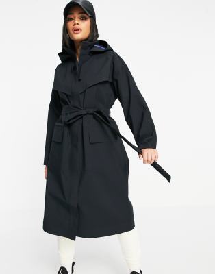 nike trench coat black