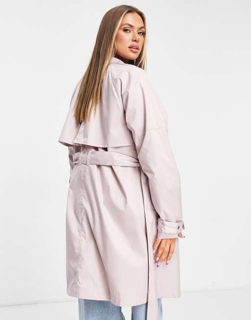 Light pink trench clearance coat