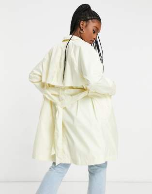 Nike woven trench coat in off white