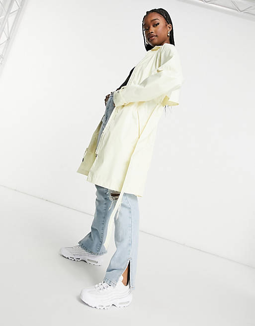 Women Nike woven trench coat in off white 