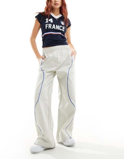 Nike woven trousers in light ivory - view 1