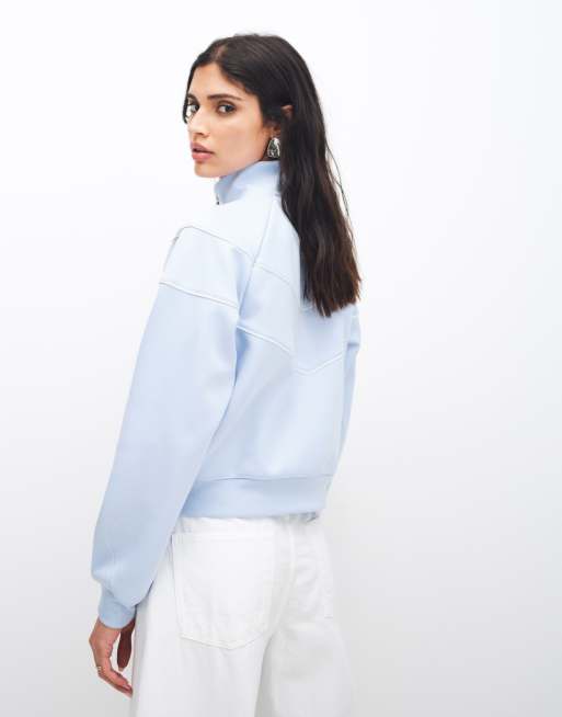 Nike woven windrunner track jacket in light blue, 4 of 4