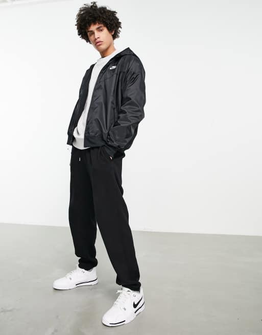 Nike woven zipup jacket in black BLACK ASOS