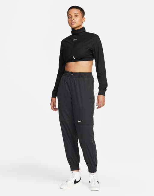 Nike X Naomi Osaka cropped ribbed mock-neck long sleeve top
