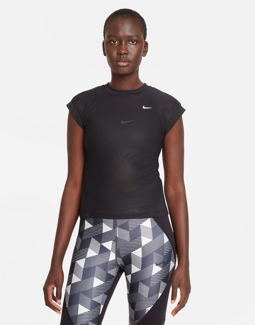 Nike X Serena Design Crew cap sleeve t-shirt in black