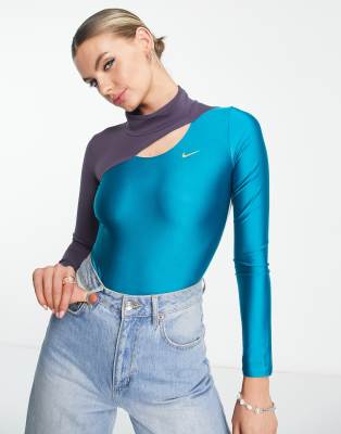 Nike X Serena Design Crew Long Sleeve Bodysuit In Green