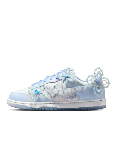 Nike x Susan Fang Dunk Low sneakers with floral detailing in blue - view 1