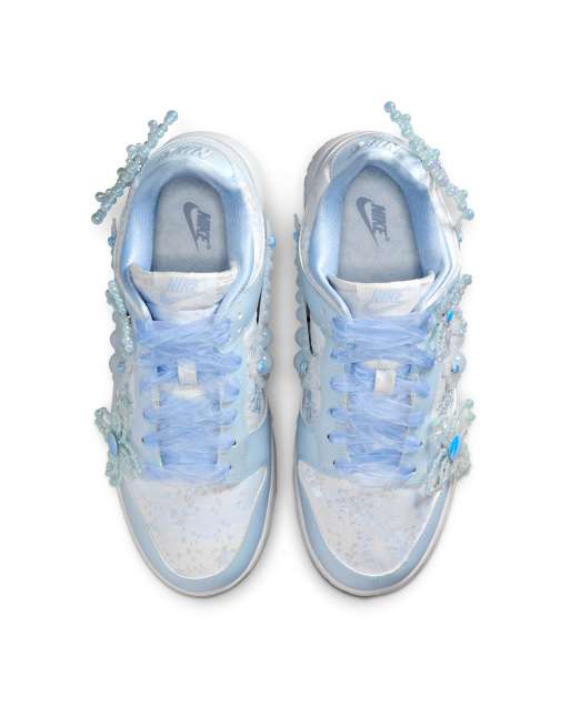 Nike x Susan Fang Dunk Low sneakers with floral detailing in blue, 2 of 4