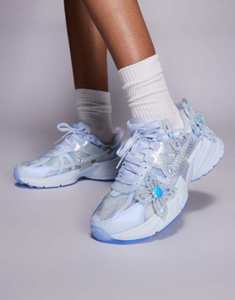 Nike x Susan Fang V2K Run sneakers with floral detail in blue - view 1