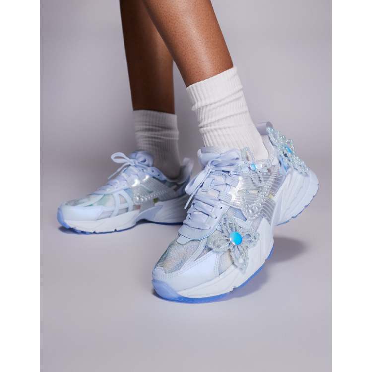 Nike x Susan Fang V2K Run sneakers with floral detail in blue ASOS