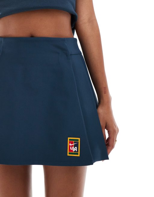 Jupe De Tennis Brooks à Motifs Géométriques Bleus – Taille M, Taille 32 Pouces – Bon état