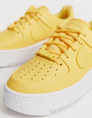 Nike Yellow Air Force 1 Sage Low Sneakers | ASOS