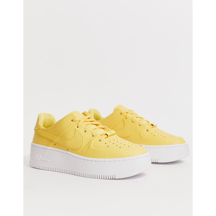 Nike air force 1 sage low women's pink and yellow sale