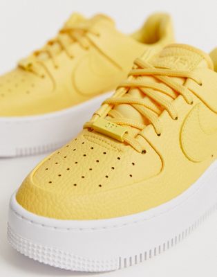 Nike yellow air force 1 sage low sneakers | ASOS