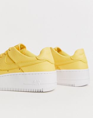 nike yellow air force 1 sage trainers