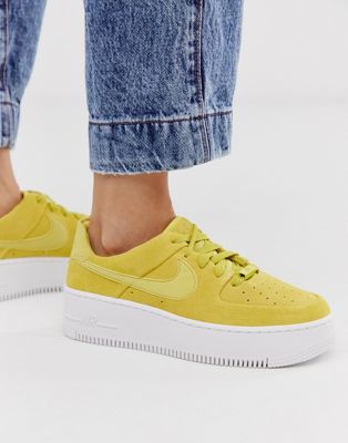 Nike Yellow Air Force 1 Sage Sneakers | ASOS