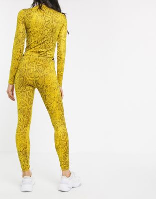 nike yellow snakeskin pants