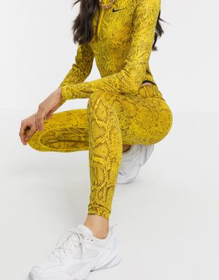 yellow snakeskin nike outfit