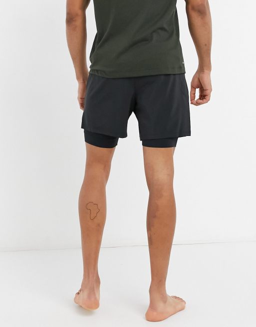 Nike Yoga 2in1 shorts in black