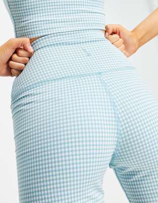 Nike - Yoga - 5-tommer shorts i blå gingham