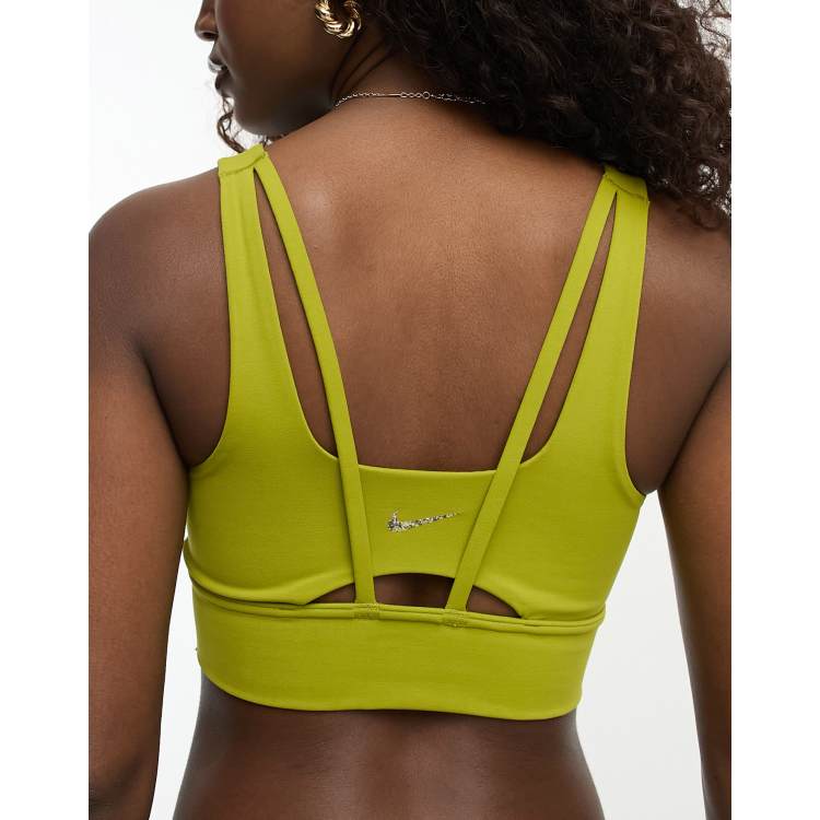 Nike Green Yoga Sports Bras.