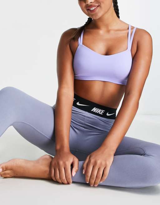 Lux Strappy Sports Bra in Ashen Lilac