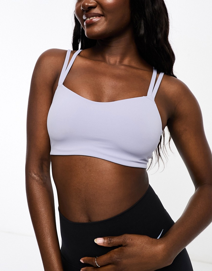 Nike Yoga Alate Trace light-support sports bra in grey