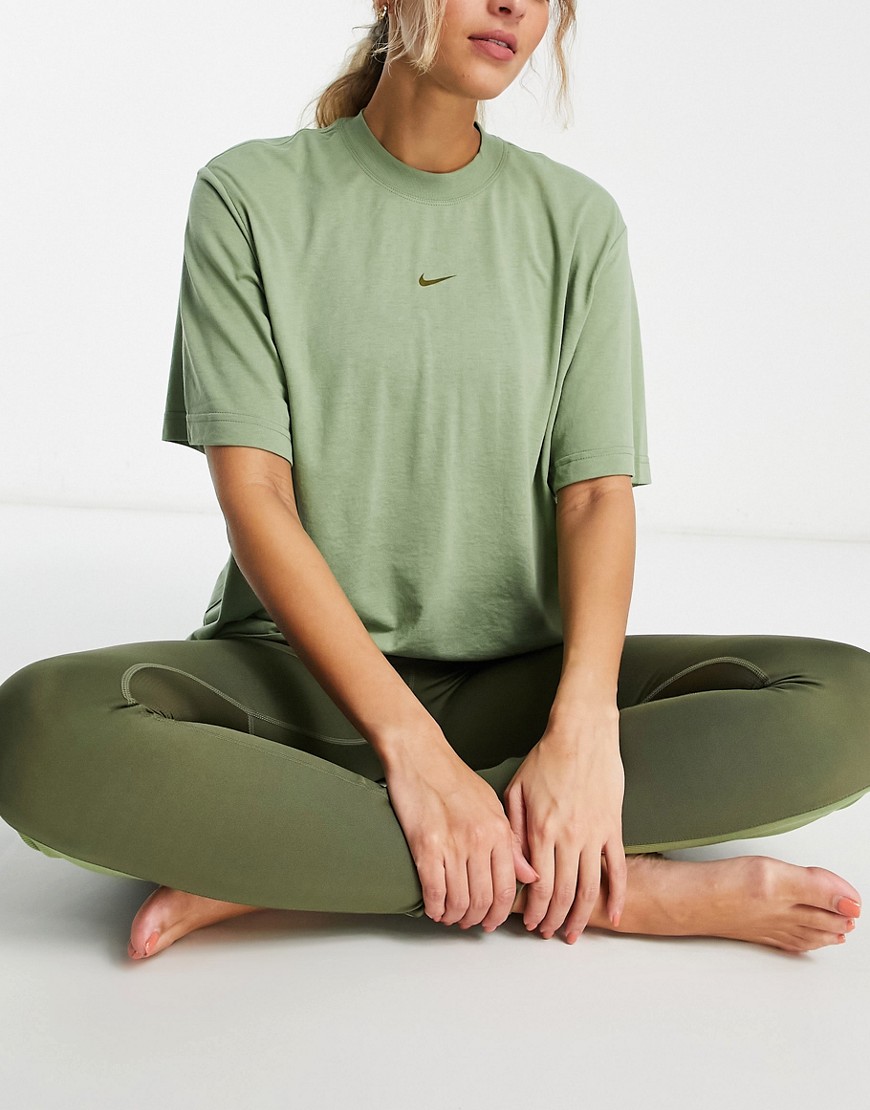 Nike Yoga Dri-FIT boxy t-shirt in khaki-Green