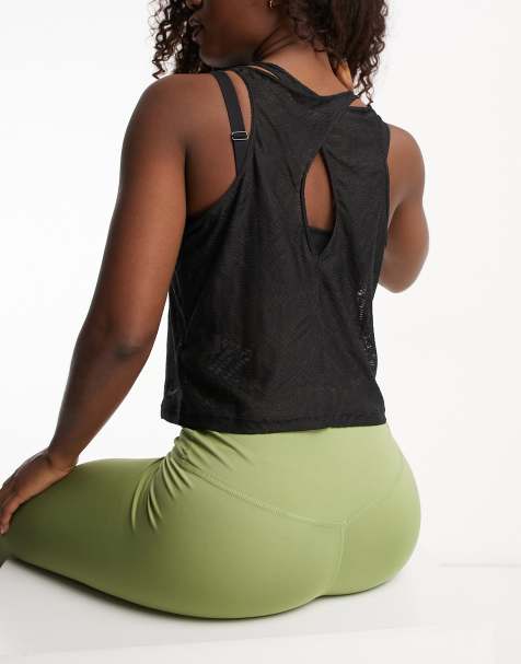 Nike Yoga Luxe Dri-FIT cropped top in brown