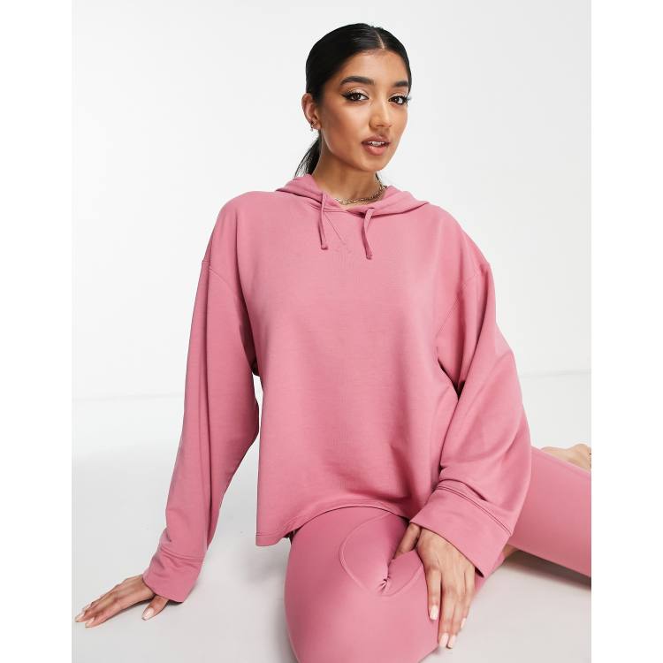 Nike Yoga Dri-FIT fleece hoodie in pink