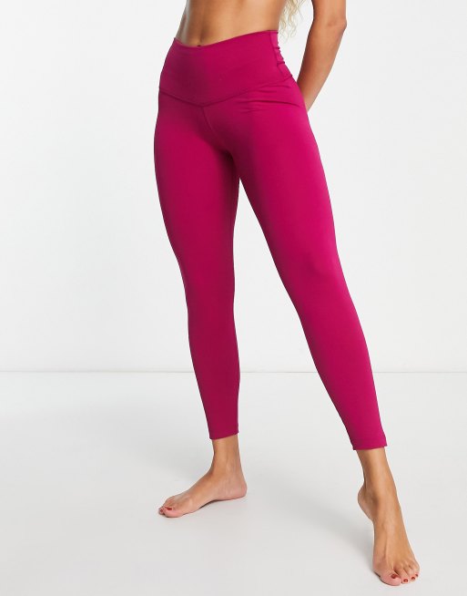 Nike Yoga Dri Fit Lurex Tape 7/8 Leggings Red Small - $30 (53% Off Retail)  - From Katlin