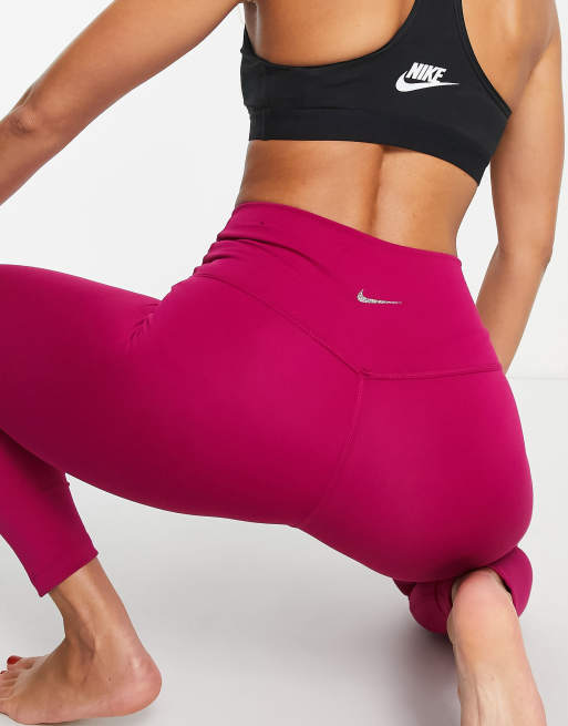 Nike Fast Womens Medium Leggings Pink Tight Fit Mid Rise Full Length DQ6310  667